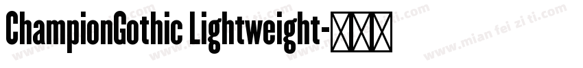 ChampionGothic Lightweight字体转换